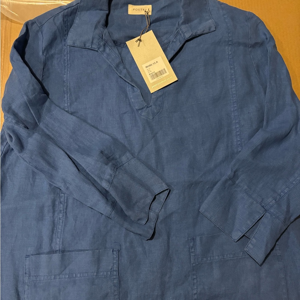Poetry NOTCH-NECK TUNIC Size 8 - Picture 7 of 10